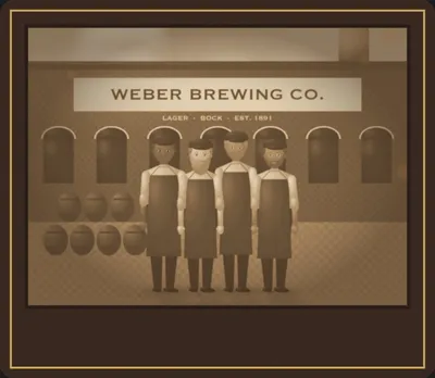 Heinrich and the brewery crew — with Heinrich Weber