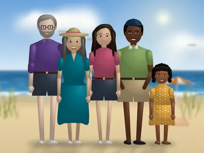 Thomas Joseph Halloran, Susan Halloran, Emily Grace Okafor, James Okafor and Ava Okafor, 2016