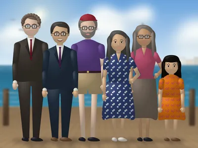 Michael Halloran, David Chen, Thomas Joseph Halloran, Susan Halloran, Catherine Delgado and Sophie Chen-Halloran, 2014
