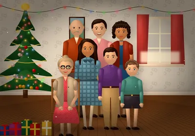 Christmas at Grandma Anna's, Dorchester — with John Patrick Halloran, Anna Halloran, Joseph Halloran, Eleanor Halloran, Catherine Delgado, Thomas Joseph Halloran and Michael Halloran
