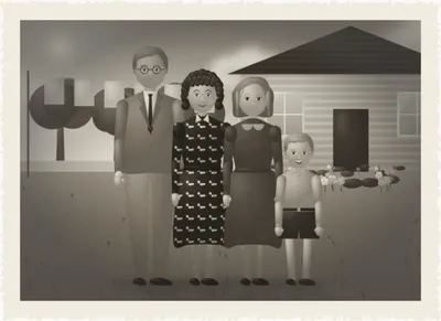 Uncle Fritz & Aunt Rose with Dorothy and little Karl, Milwaukee 1940 — with Rose Weber, Dorothy Weber and Karl Weber