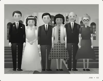 Aunt Peggy & Uncle Walter's wedding, Quincy, June 1950 — with Walter Brennan, Margaret Brennan, Joseph Halloran, Eleanor Halloran, John Patrick Halloran and Anna Halloran